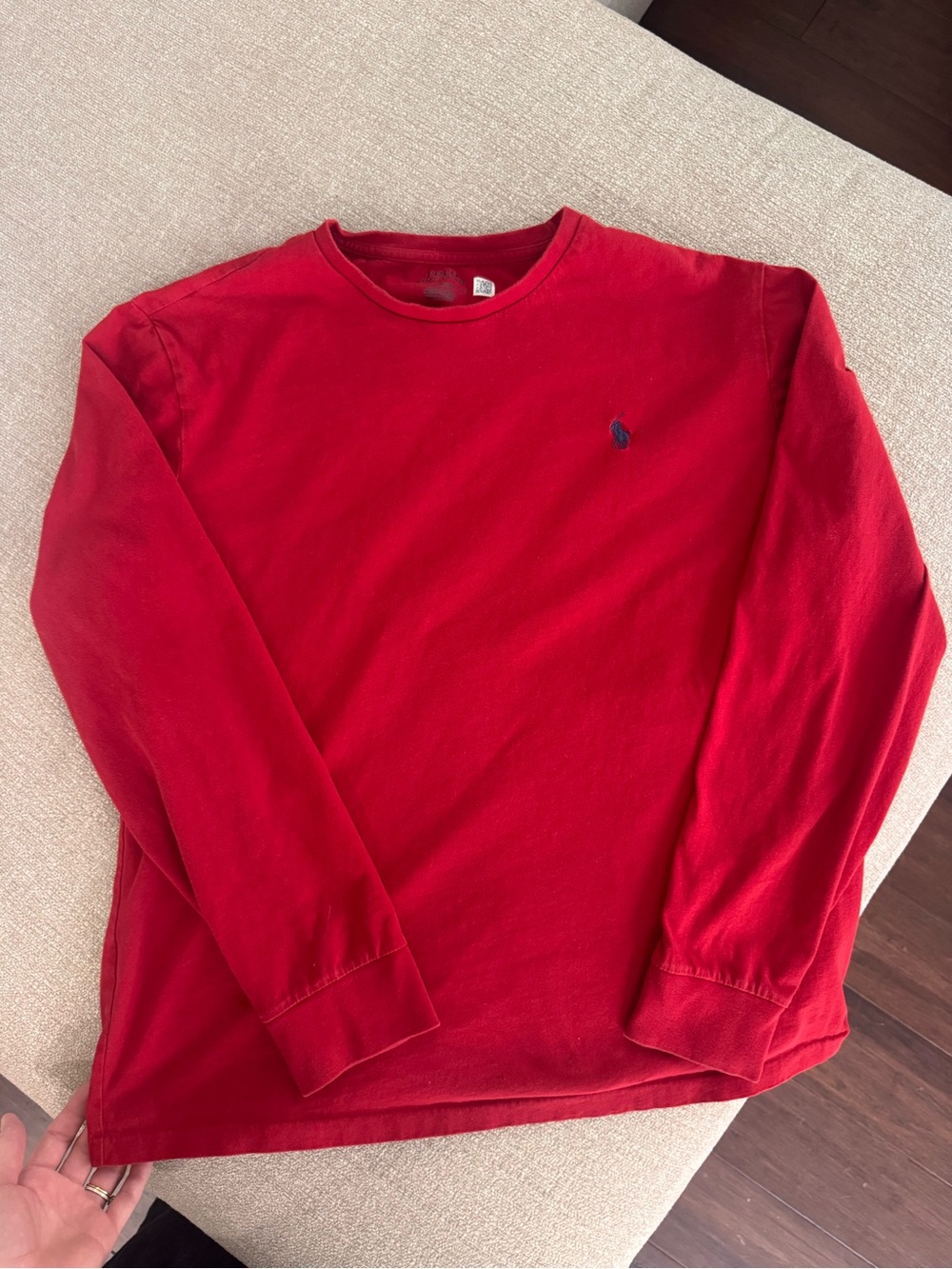 Polo by Ralph Lauren Red Long-Sleeve Crewneck with Embroidered Pony